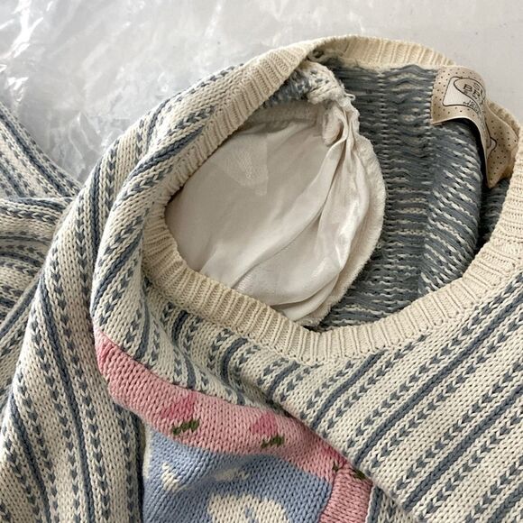 Susan Bristol Striped Sweater with Pastel Accents - Picture 9 of 12